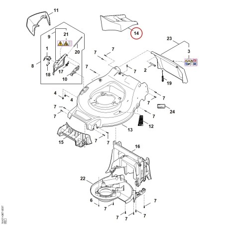 Einsatz (Mulchkeil) WA217011600 ORIGINAL STIHL | NewgardenParts.com