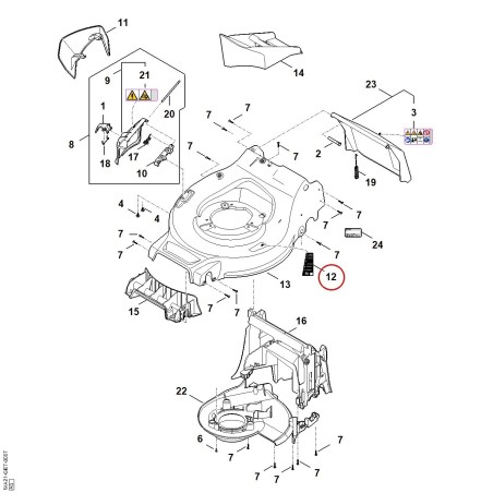 Adesivo WA219674401 ORIGINALE STIHL | NewgardenParts.com
