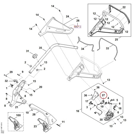 Cable WA224401900 ORIGINAL STIHL | NewgardenParts.com