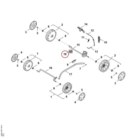 Trascinatore WA407041200 ORIGINALE STIHL | NewgardenParts.com
