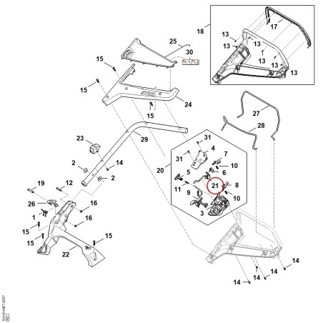 Fascio di cavi WA414403010 ORIGINALE STIHL | NewgardenParts.com