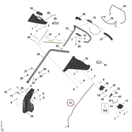 Mazo de cable WA704302221 ORIGINAL STIHL | NewgardenParts.com