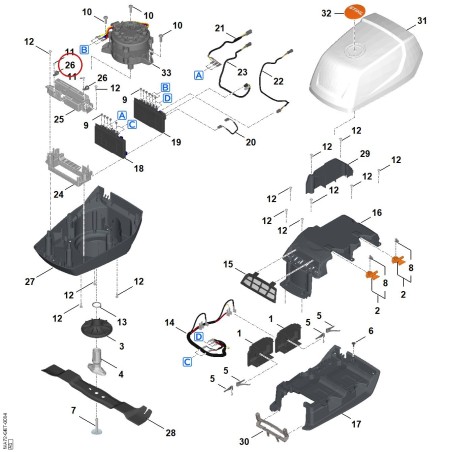 Attache de câble WA704481200 ORIGINAL STIHL | NewgardenParts.com