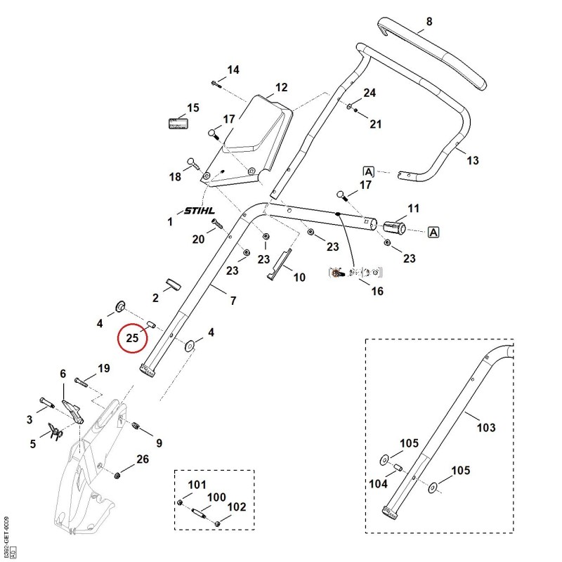 Bussola WA707033800 ORIGINALE STIHL