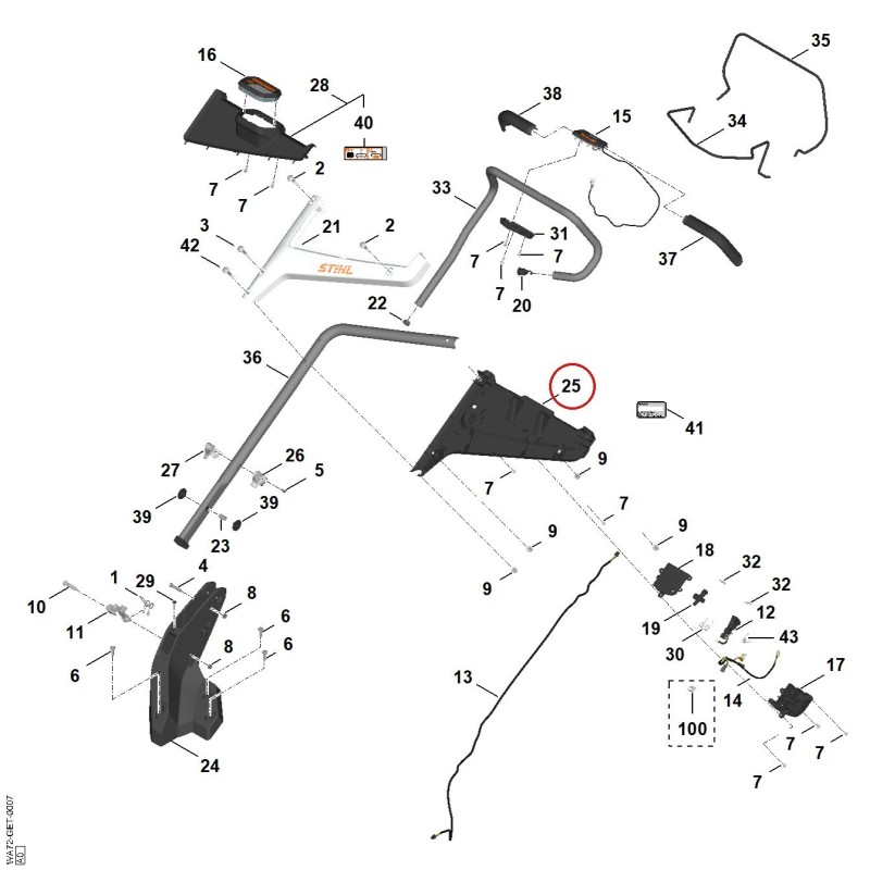 Supporto WA707036900 ORIGINALE STIHL Supporto WA707036900 ORIGINALE STIHL