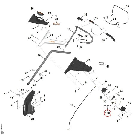 Spring WA707080800 ORIGINAL STIHL | NewgardenParts.com