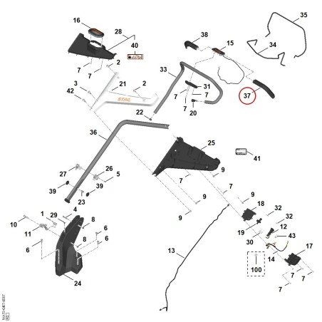 Handle WA707900500 ORIGINAL STIHL | NewgardenParts.com