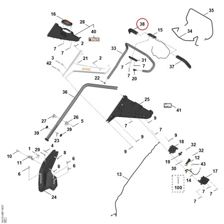 Griff - Supersoft re WA707900505 ORIGINAL STIHL | NewgardenParts.com