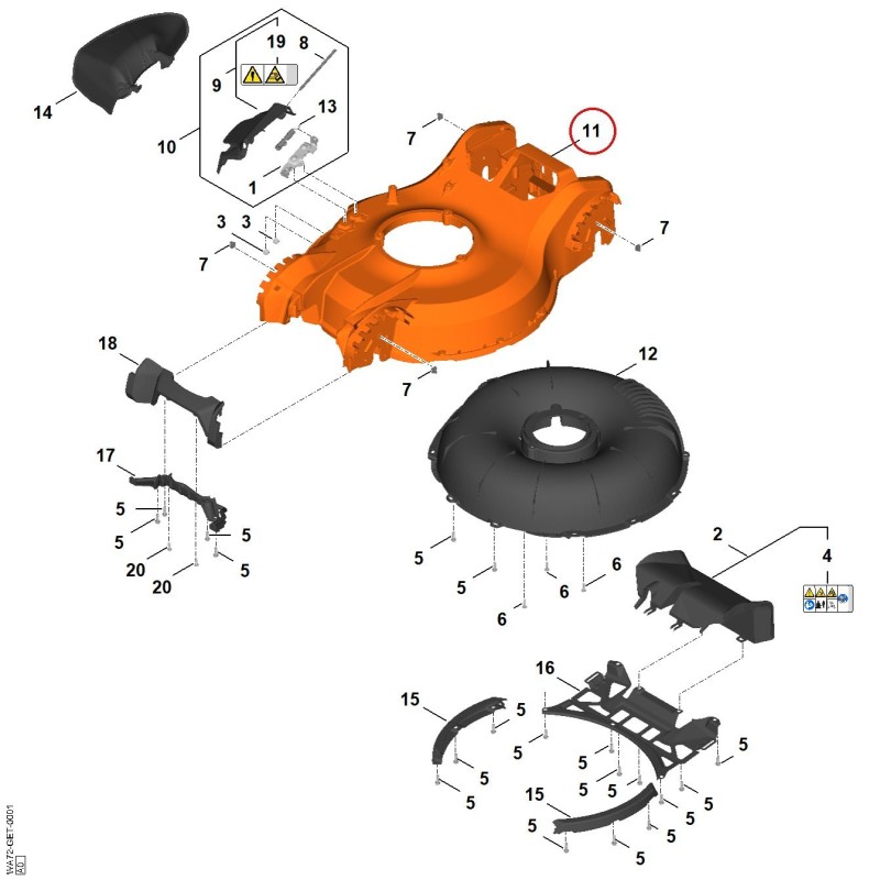 Housing WA727008500 ORIGINAL STIHL