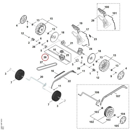 Caja reductora WB216400110 ORIGINAL STIHL | NewgardenParts.com