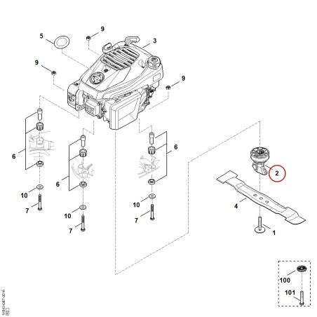 Casquillo de cuchilla WB417602000 ORIGINAL STIHL | NewgardenParts.com