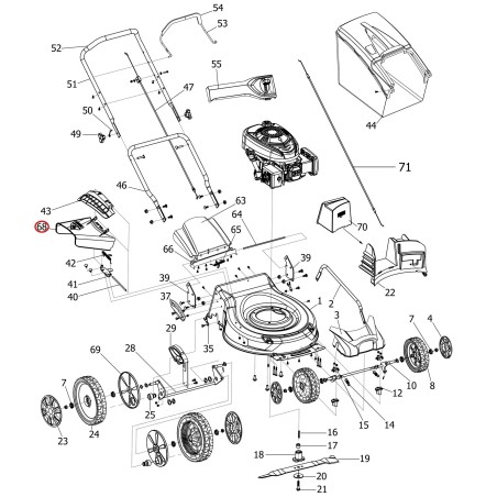 Tapa de descarga lateral RDY0701-7 | NewgardenParts.com