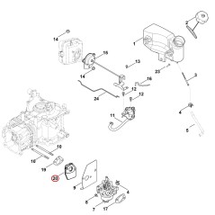 Set piastra intermedia 00020071008 ORIGINALE STIHL | NewgardenParts.com