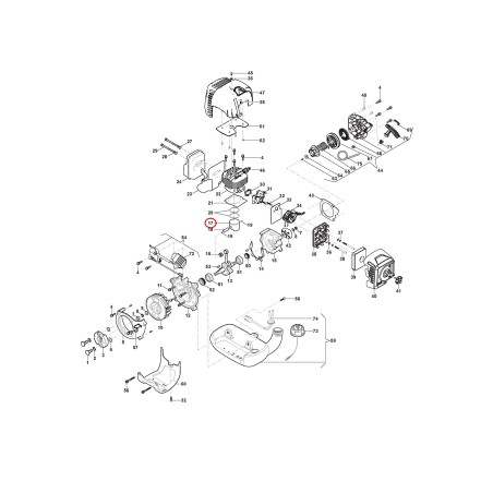 Piston 42.7cc 1188040280 | NewgardenParts.com