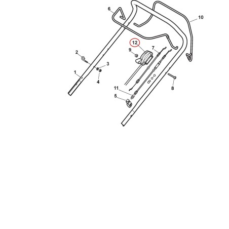Gaszug 181005512/0 ORIGINAL STIGA | NewgardenParts.com
