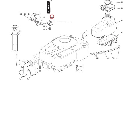 Gaszug 184000254/0 ORIGINAL STIGA | NewgardenParts.com
