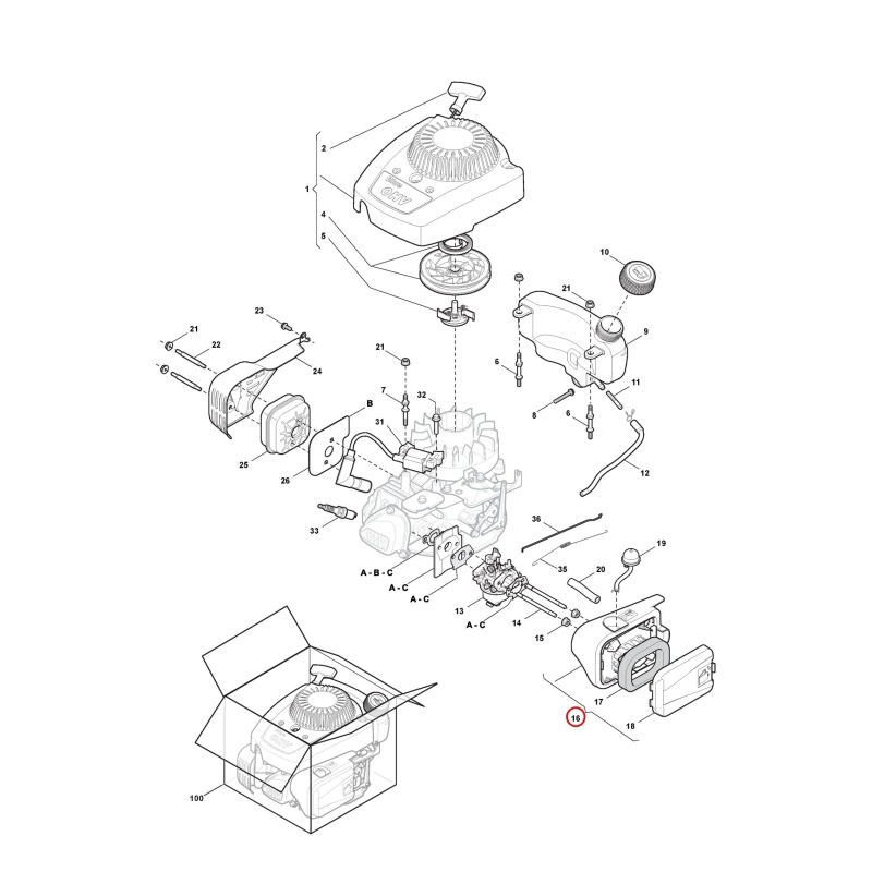 Air Filter Assy 118550702/0 ORIGINAL STIGA