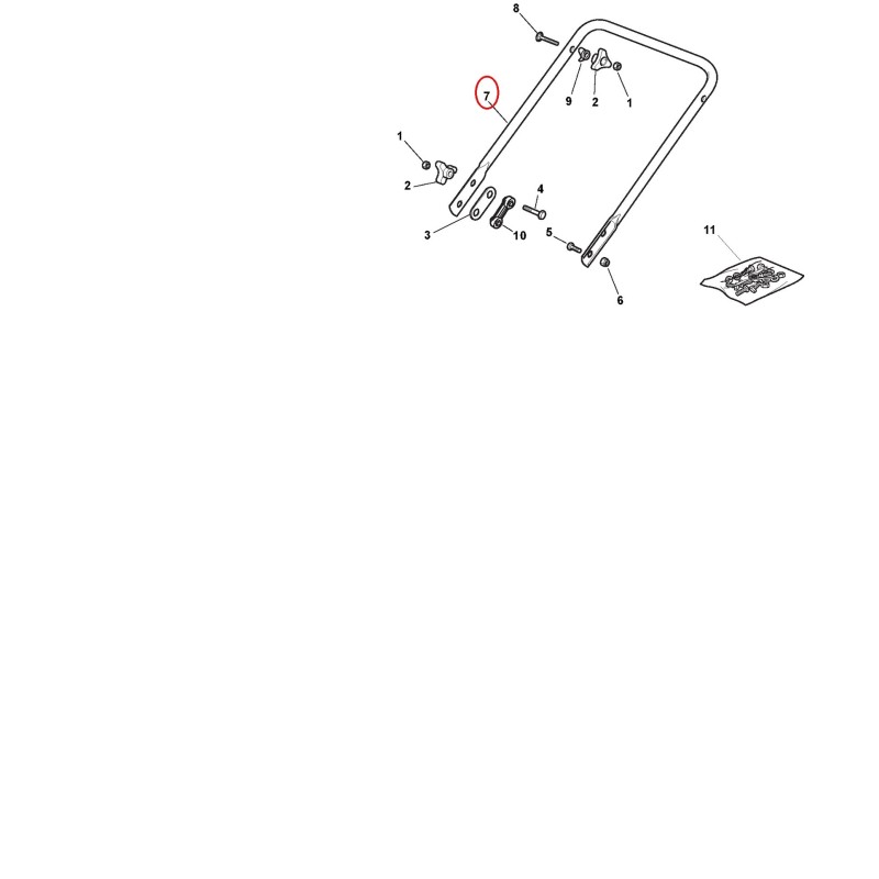Handle, Lower Part 381006512/0 ORIGINAL STIGA
