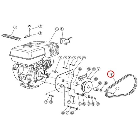 CINGHIA TRAP. GATES POWERATED 6842 PTG085600 | NewgardenParts.com