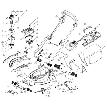 Electric motor for lawnmower 048598 ORIGINAL MAORI