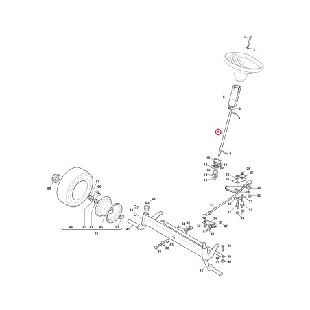 Piantone Sterzo 125520018/0 ORIGINALE STIGA | NewgardenParts.com