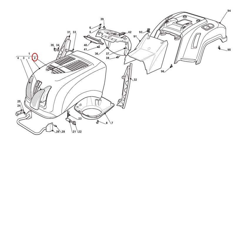 Plaque d'injection rouge 325547016/2 ORIGINAL STIGA Plaque d'injection rouge 325547016/2 ORIGINAL STIGA