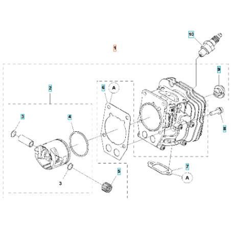 CILINDRO KIT 586341502 ORIGINALE HUSQVARNA | NewgardenParts.com