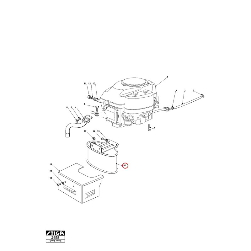 Oil Drain Extension 127598060/0 ORIGINAL STIGA