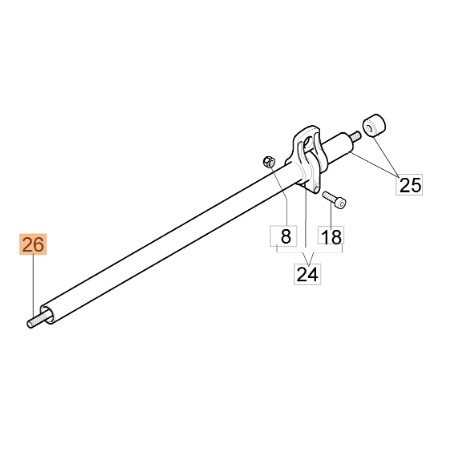 Albero trasmissione decespugliatore modelli BC24T ORIGINALE EMAK 61170075R | NewgardenParts.com