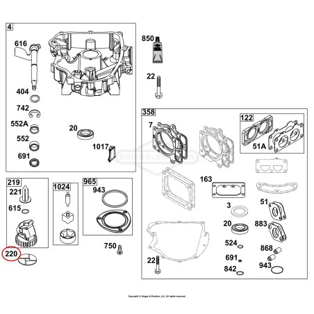Arandela BRIGGS & STRATTON 799772 038535 | NewgardenParts.com