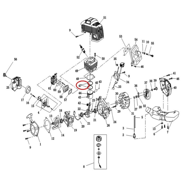 Standard-Segmentsatz, Durchmesser 44 mm 011516