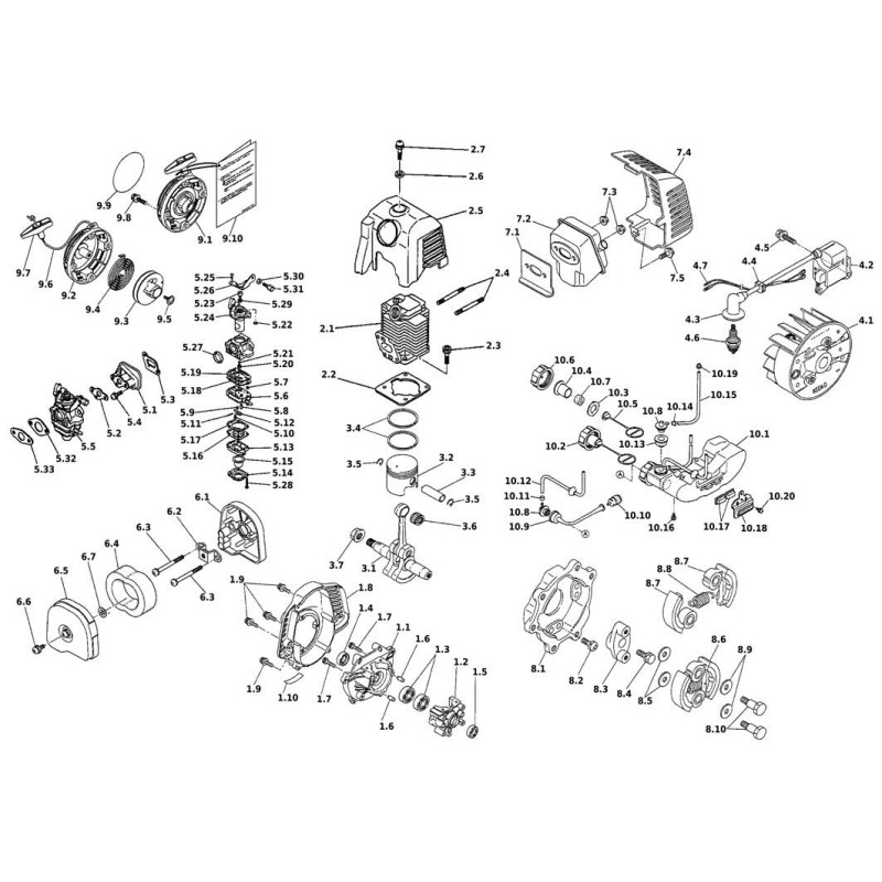 Standard segment kit MITSUBISHI diameter 30 mm 003540