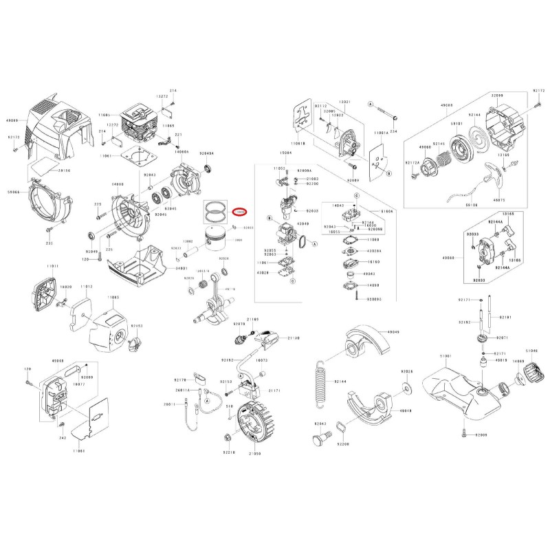 KAWASAKI standard segment kit diameter 37 mm 001231 KAWASAKI standard segment kit diameter 37 mm 001231