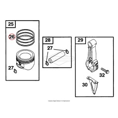 BRIGGS & STRATTON Quadratsegment-Kit, Durchmesser 76,1 mm 011801 | NewgardenParts.com