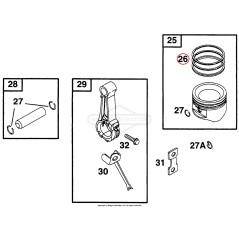 BRIGGS & STRATTON Quadratsegment-Kit, Durchmesser 76,1 mm 011802 | NewgardenParts.com