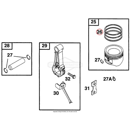 Kit Segmenti quadro BRIGGS & STRATTON diametro 76.1 mm 011802 | NewgardenParts.com