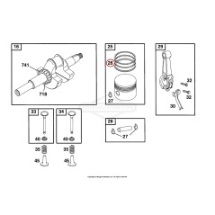BRIGGS & STRATTON 60.3 mm diameter square segment kit 011588 | NewgardenParts.com