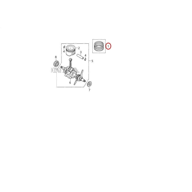 HONDA 43mm diameter square segment kit 050587 HONDA 43mm diameter square segment kit 050587