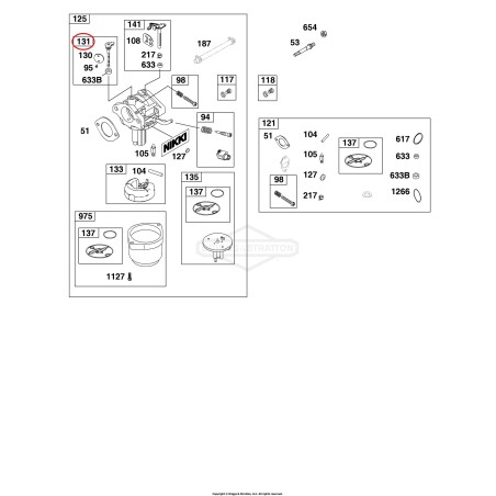 BRIGGS & STRATTON 698776 Shaft and Butterfly Valve Kit 046565 | NewgardenParts.com