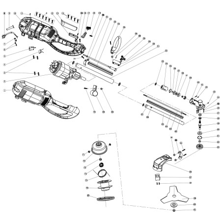 Flessibile quadro lunghezza 730 mm per aste decespugliatori NOVATEC 047619 | NewgardenParts.com