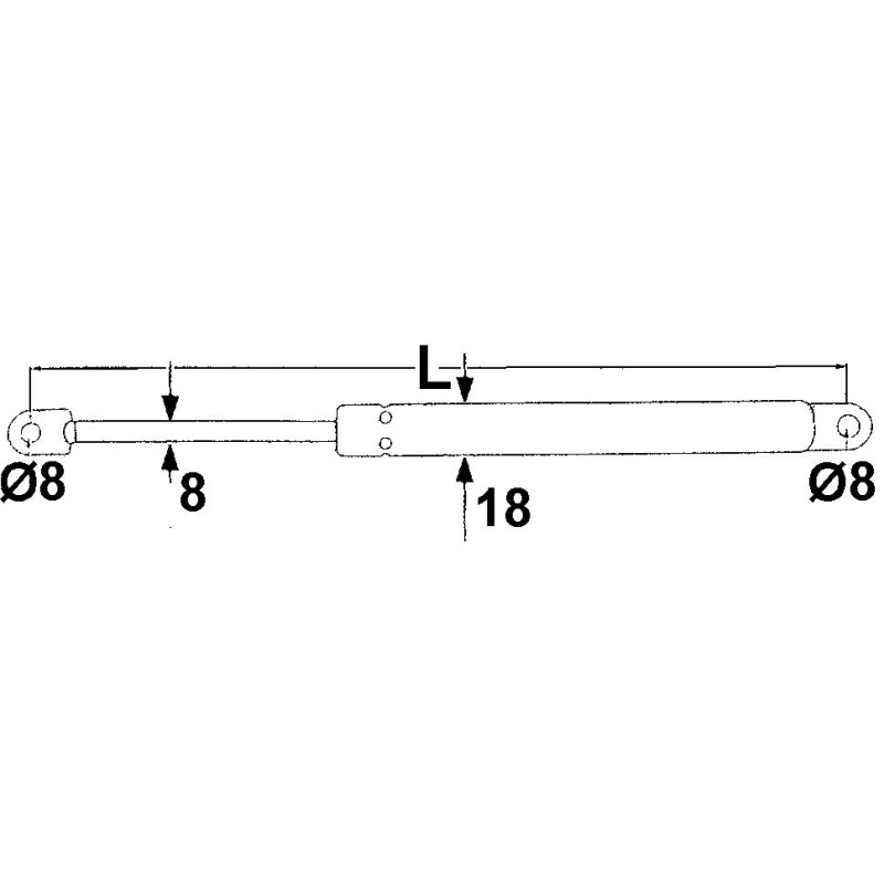 HOOD OPENING CYLINDER 00061688 HOOD OPENING CYLINDER 00061688