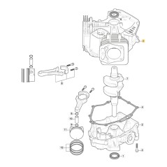 Cilindro ORIGINALE STIGA motore TRE 586V trattorino tagliaerba 118551628/0 | NewgardenParts.com