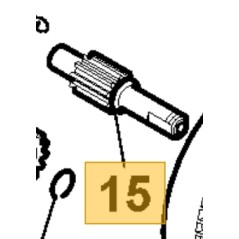 ORIGINAL STIGA tronçonneuse acs180e - arbre d'entraînement cs118c 118805330/0