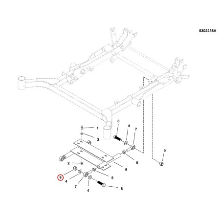 Tuerca hexagonal Nylock de 5/8-11 LR5025403 ORIGINAL FERRIS | NewgardenParts.com