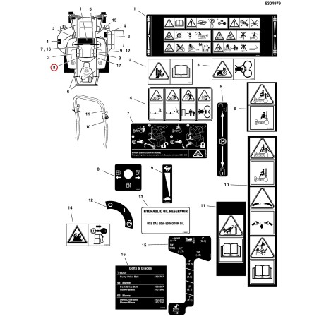 AUTOCOLLANT, ROBINET DE CARBURANT LR5100342 ORIGINAL FERRIS | NewgardenParts.com