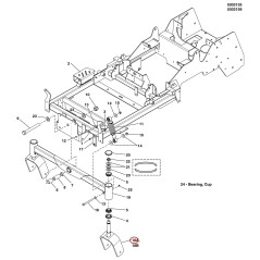 SOUDURE, étrier de roulette - ROUGE LR5402539B ORIGINAL FERRIS | NewgardenParts.com