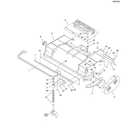 SALDARE IL SUPPORTO PER LA RUOTA PIROETTANTE - ROSSO LR5408677B ORIGINALE FERRIS | NewgardenParts.com