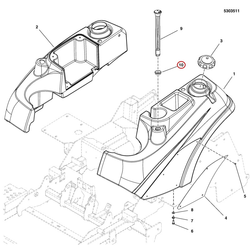 CABLE GLAND, FUEL GAUGE (SV) LR5022917X1 ORIGINAL FERRIS