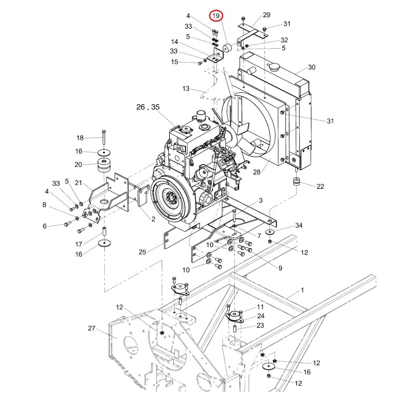 SUPPORT ISO, HAUT, RAD 5000Z-DIESEL LR5023130 ORIGINAL FERRIS SUPPORT ISO, HAUT, RAD 5000Z-DIESEL LR5023130 ORIGINAL FERRIS