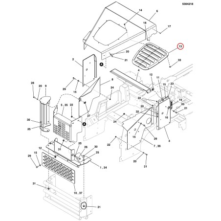 PALA, COPERCHIO, TAGLIAERBA ANTERIORE LR5101768 ORIGINALE FERRIS | NewgardenParts.com